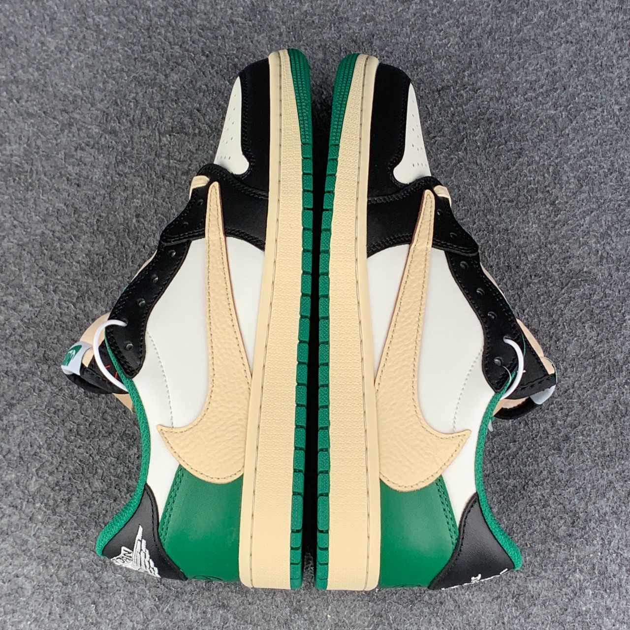(Custom) Air Jordan 1 Low 'Black Green'